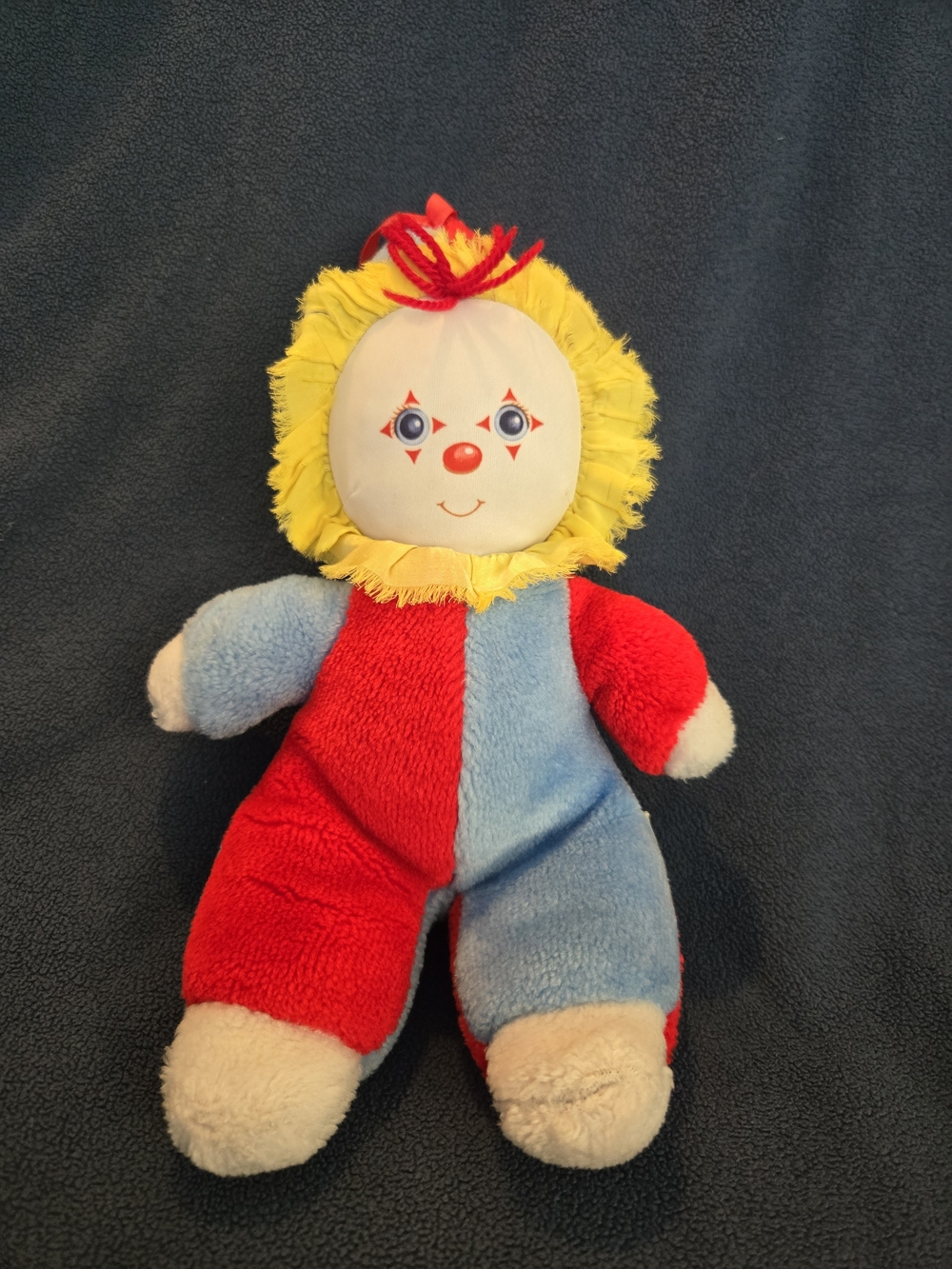 Vintage 1983 Applause Baby Softtouch Plush Clown Rattle